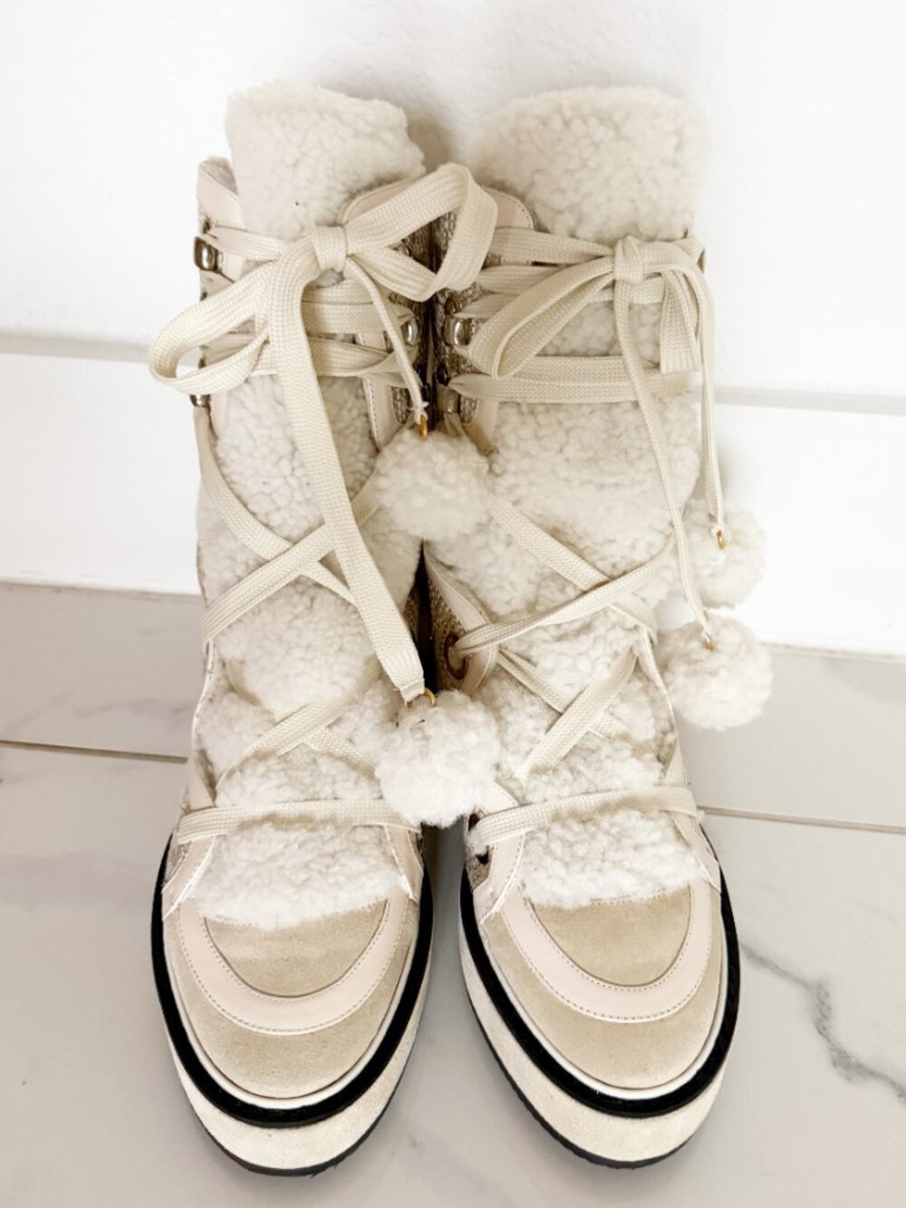 Nicholas Kirkwood Fleece Lined Kira Moon Boots Sz 8 w/ Box - Picture 7 of 11